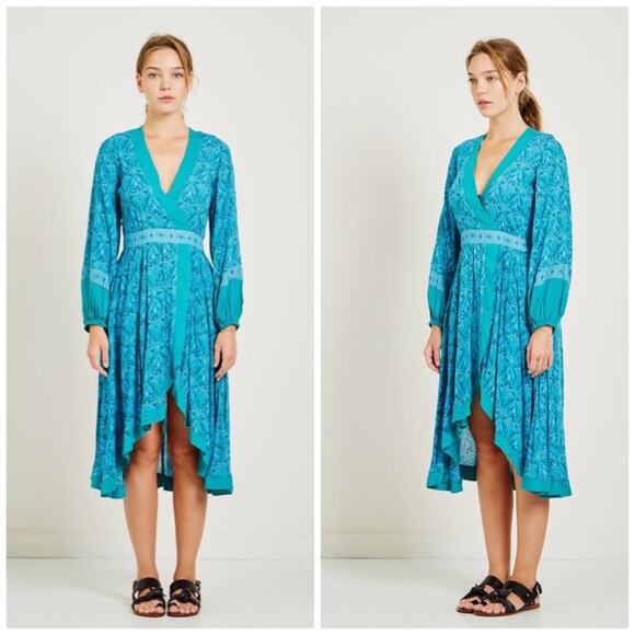 Spell & the Gypsy Women's Collective Jewel Soiree Dress in Emerald Size XL - Picture 2 of 7